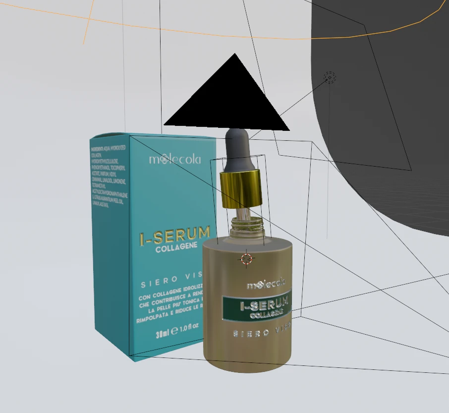 Moolecola — viewport Blender con materiali PBR