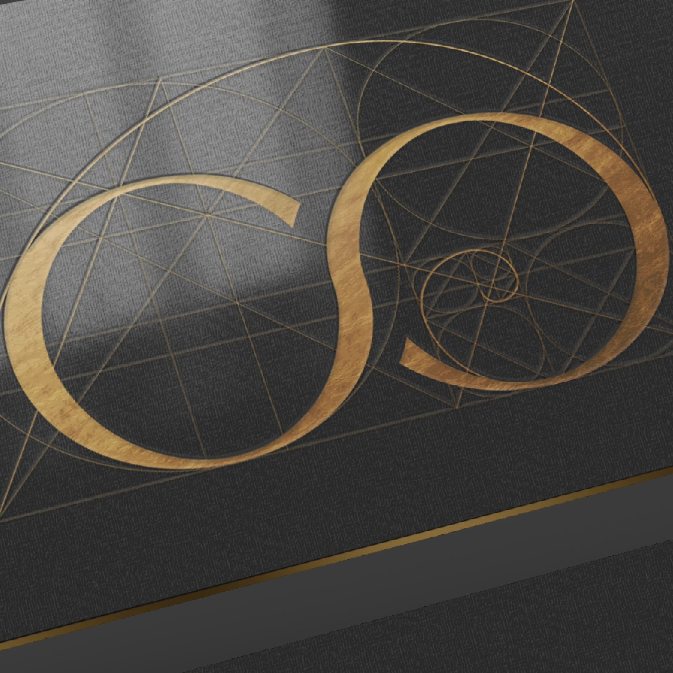 Moolecola — costruzione geometrica logo Fibonacci